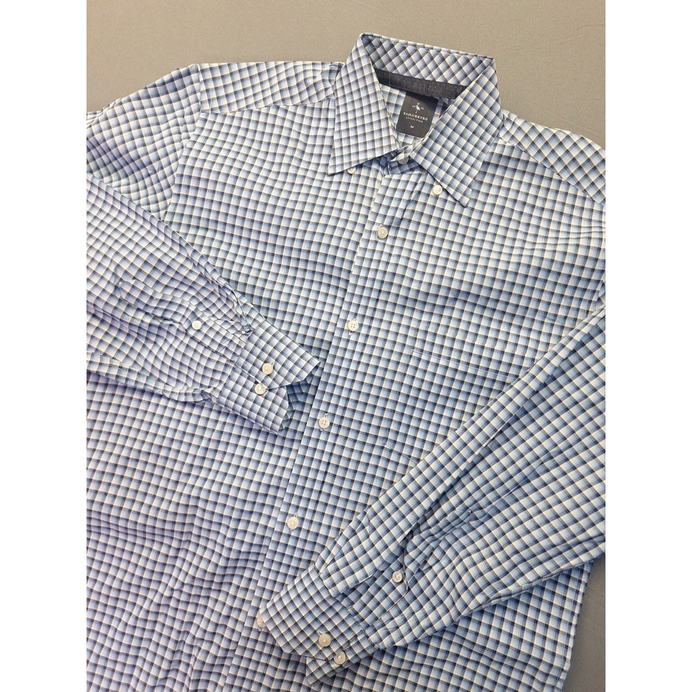TailorByrd Men's Medium Square Geometric Print Shirt Blue Preppy County‎ Club